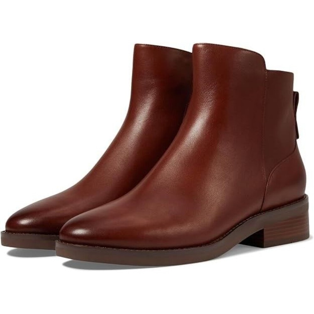 Cole Haan Ramona Waterproof Ankle Bootie Cuoio Leather Women Sz 6 / 36.5